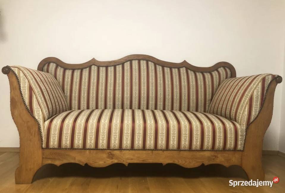 Sofa rustykalna dwuosobowa + trzy krzesła