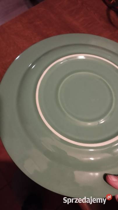 talerz płaski duży zielony sprzedam