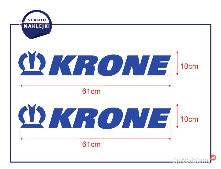 Naklejki KRONE 2 Wywrotka Naczepa MAN TIR IVECO Włocławek