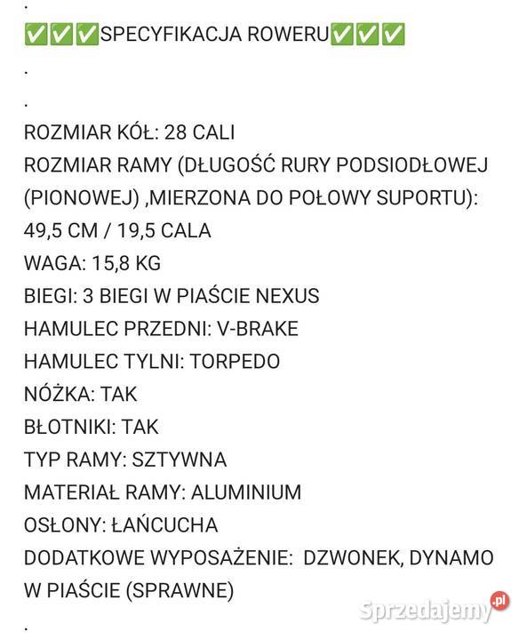 Rower miejski aluminiowa rama Suwałki sprzedam