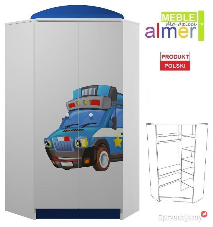 POLICJA 8 N28 szafa narożna dziecięca 95x95 w190 lubelskie Biała Podlaska sprzedam