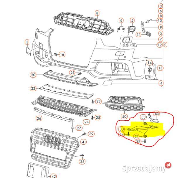 AUDI A5S5 adapter osłony dolnej silnika płyty Karoseria Łódź