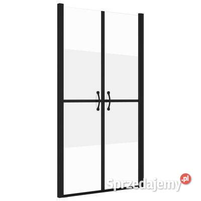 vidaXL Drzwi prysznicowe szkło częściowo mrożone