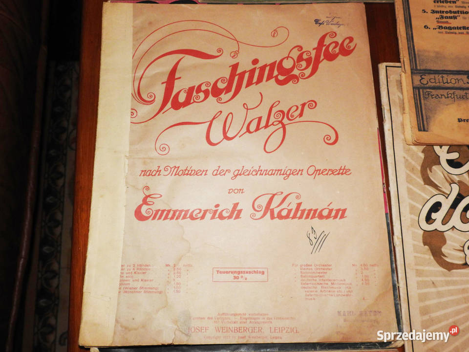 Kolekcja magazynów muzycznych nut z XIX XX wieku Przemyśl