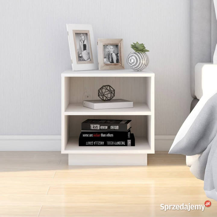 Szafki nocne 2 białe 40x34x40 lite drewno Warszawa