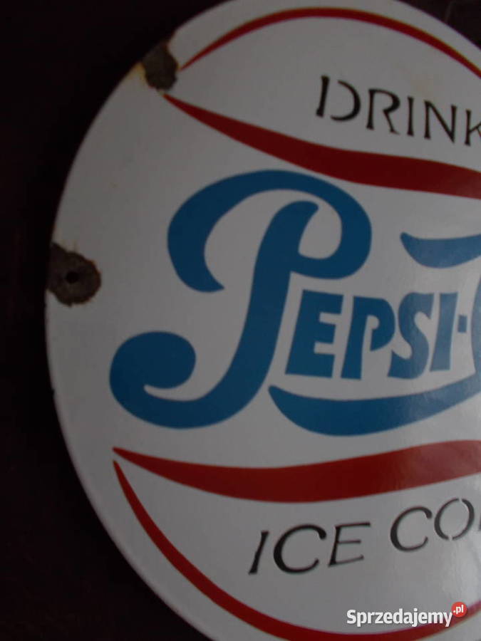 PepsiCola Stary Piękny Szyld Reklamowy Vintage Szczecin