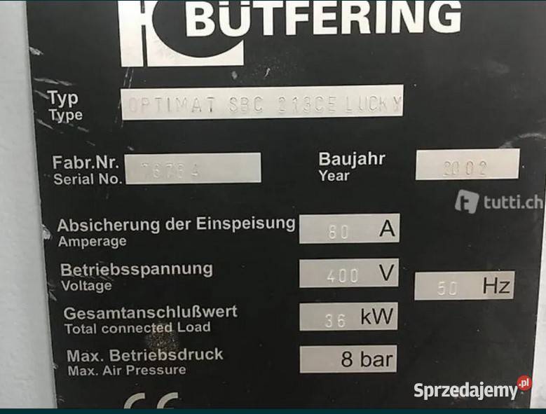 Szlifierka szerokotaśmowa BUTFERING Lucky