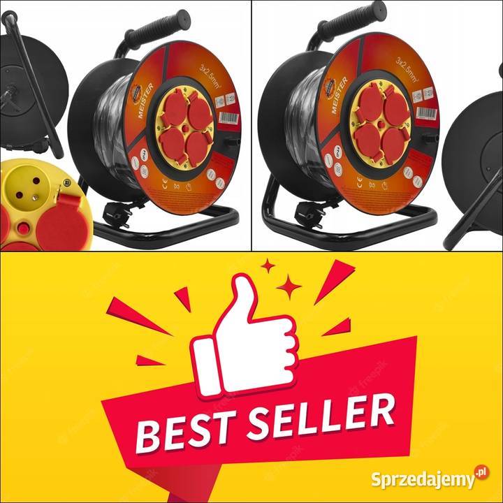 Przedłużacz na metalowym bębnie 50 m Szczecin