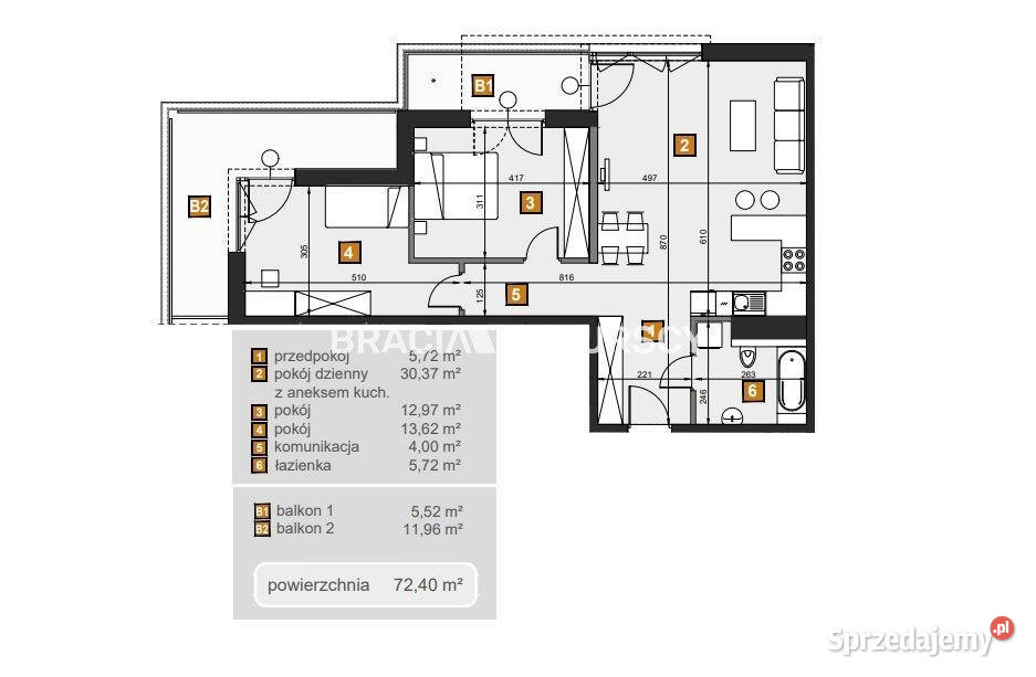 Ogłoszenie mieszkanie Kraków Babińskiego 724m2 3