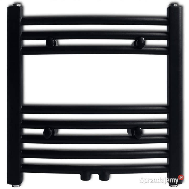 Grzejnik łazienkowy wygięty 480 x 480 mm czarny sprzedam