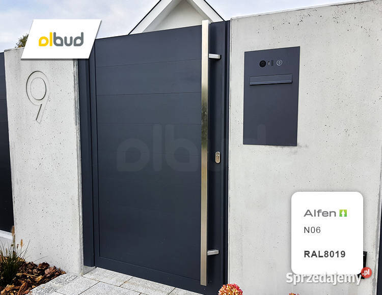 Ogrodzenie aluminiowe grafit ALFEN N06 Olbud Stegna sprzedam