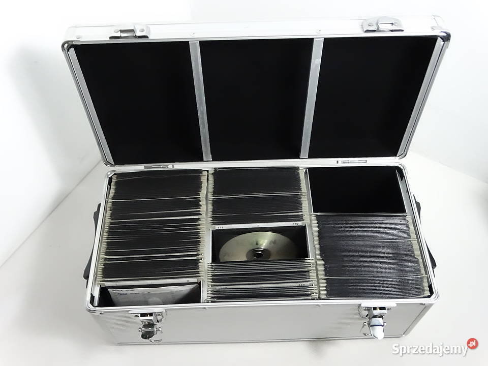 Aluminiowy kufer walizka na płyty CD DVD mieści Płyty i kasety Biłgoraj