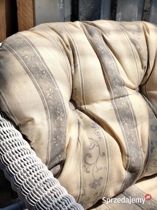 Klasyczny Fotel Wiklinowy Z Poduszkami łódzkie Poddębice