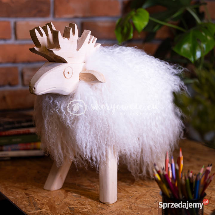 Krzesło renifer dekoracyjny biały Szaflary