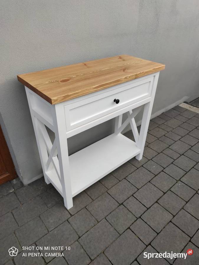 Konsola drewniana prowansalska 36cm Zduńska Wola