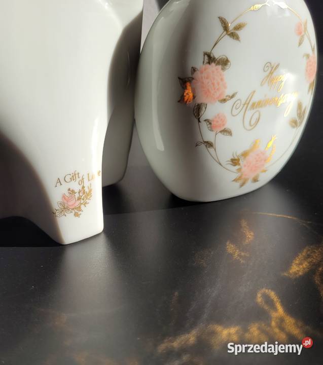 Porcelanowe Ramki na zdjęcia z wazonem Trąbki Wielkie