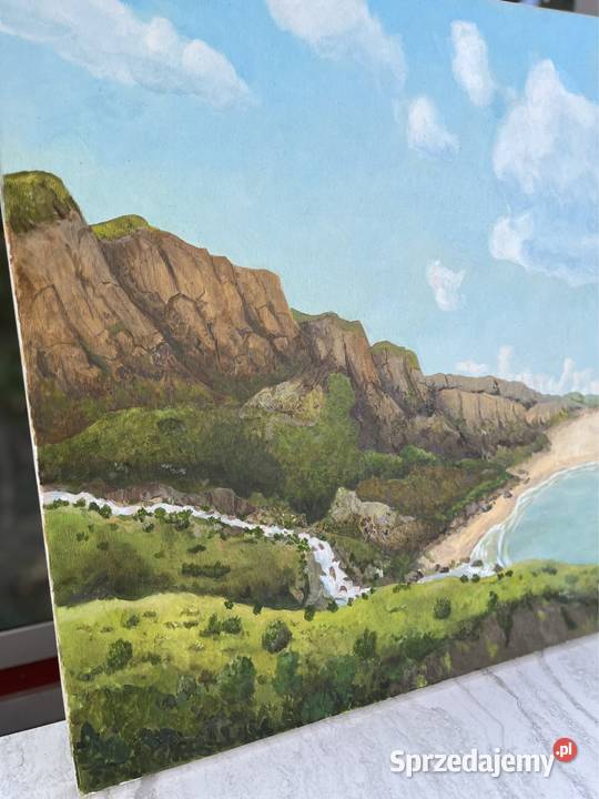 Obraz olejny pejzaż 90x60 dolnośląskie Wrocław sprzedam