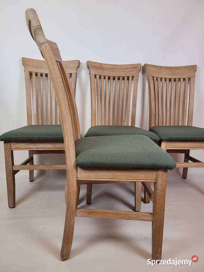 Komplet dębowych krzeseł do jadalni 4 Białogard