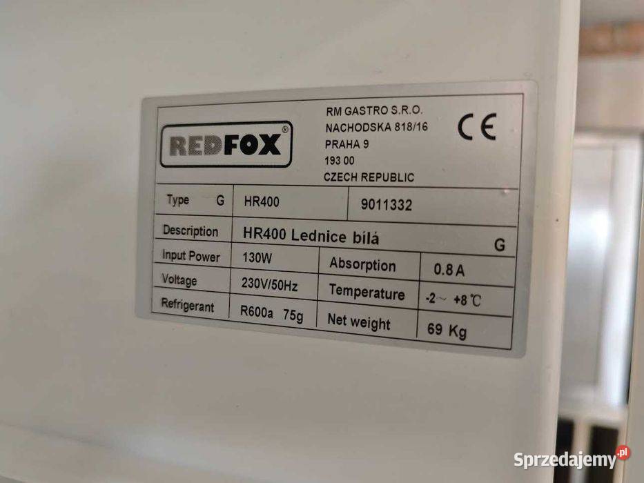 Szafa chłodnicza RedFox HR 400 350L serwisie Góra