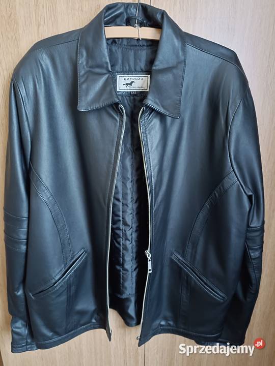 Skórzana czarna kurtka z podpinką Tychy