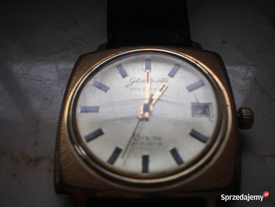 Zegarek męski Glashutte w złotym kolorze Używany Nowy Żmigród sprzedam