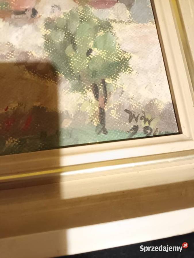 Zabudowy wiejskie wśród drzew w otoczeniu Bielsko-Biała