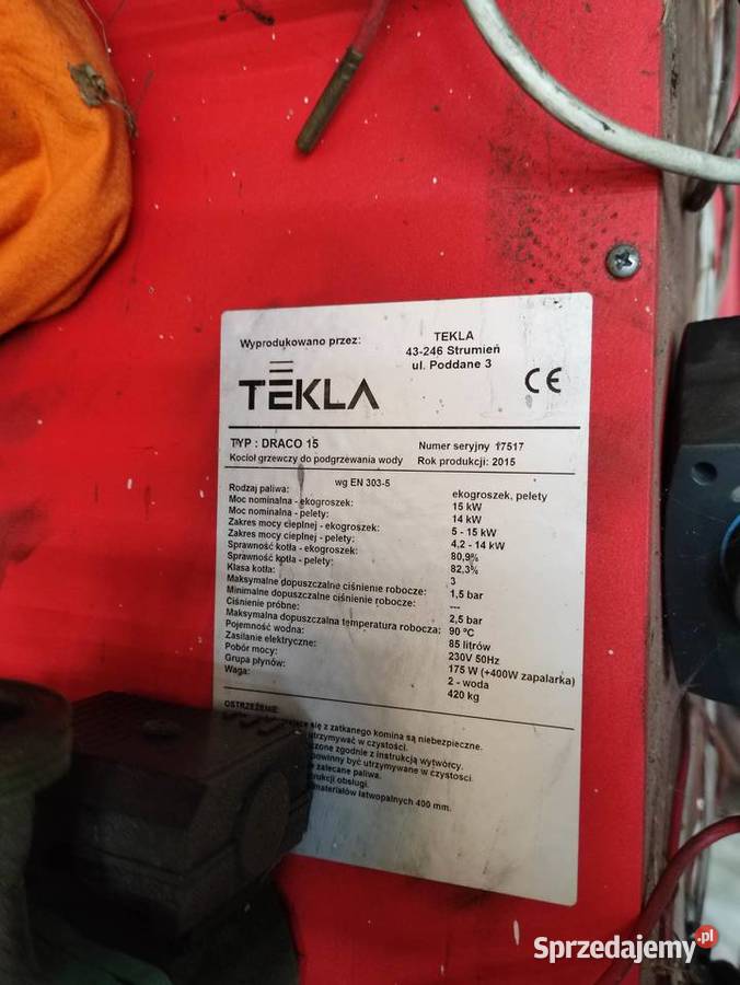 piec węglowy na ekogroszek TEKLA 15kW Inwałd