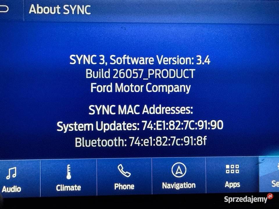 Ford Sync 3 mapy 2025 aktualizacja Olkusz
