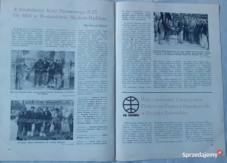 Hodowca Drobnego Inwentarza 11 1983 r wielkopolskie Koźminek sprzedam