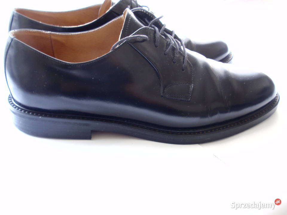 Czarne skórzane buty męskie eleganckie wizytowe Łódź