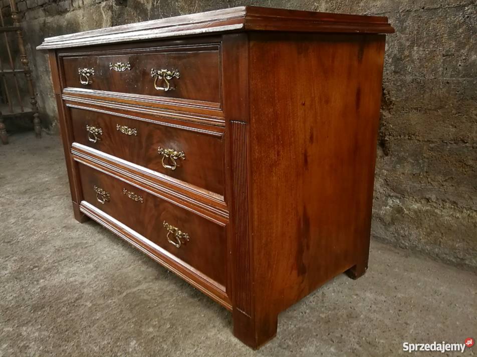 Piękna mahoniowa komoda XIX wtransport Wałbrzych