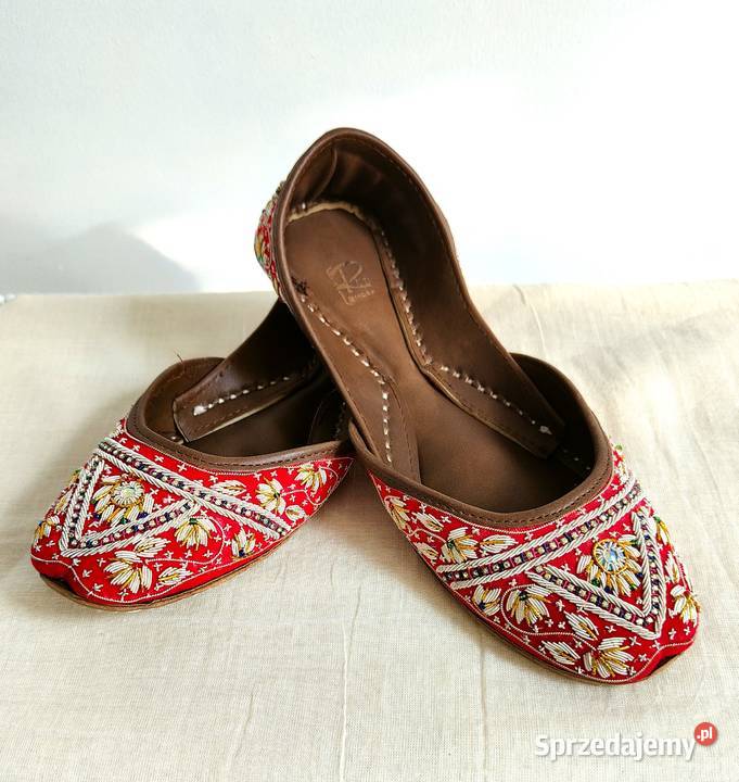 Indyjskie buty baleriny khussa 37 zdobione Balerinki Szczecin sprzedam