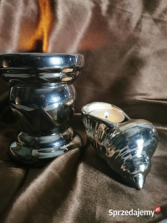 Srebrne świeczniki komplet