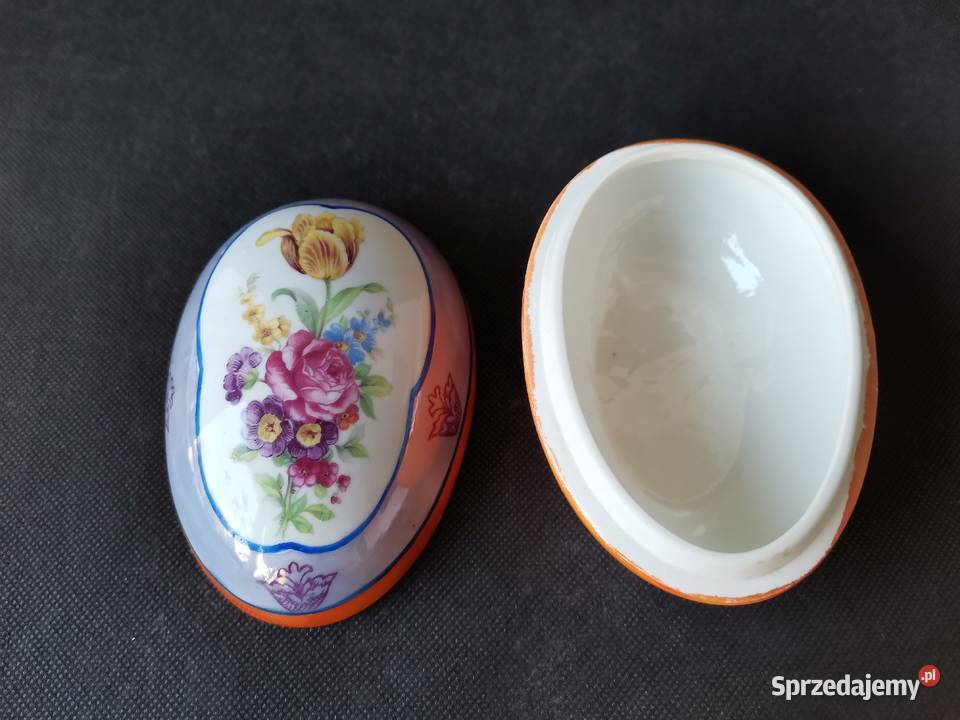 Stara przedwojenna porcelana bomboniera pojemnik Katowice