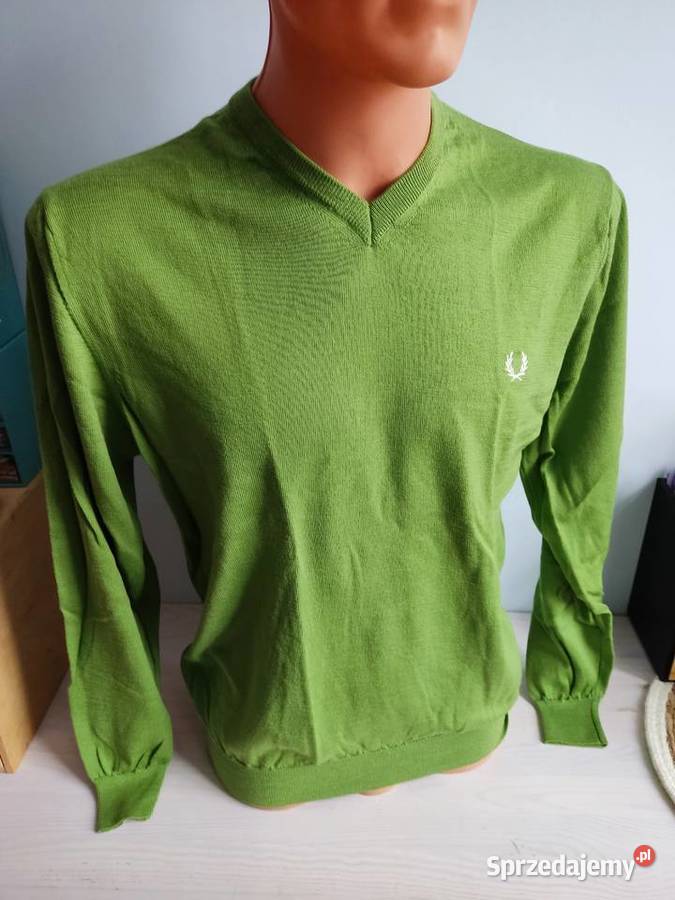 Sweter serek Fred Perry zielony Głuchołazy