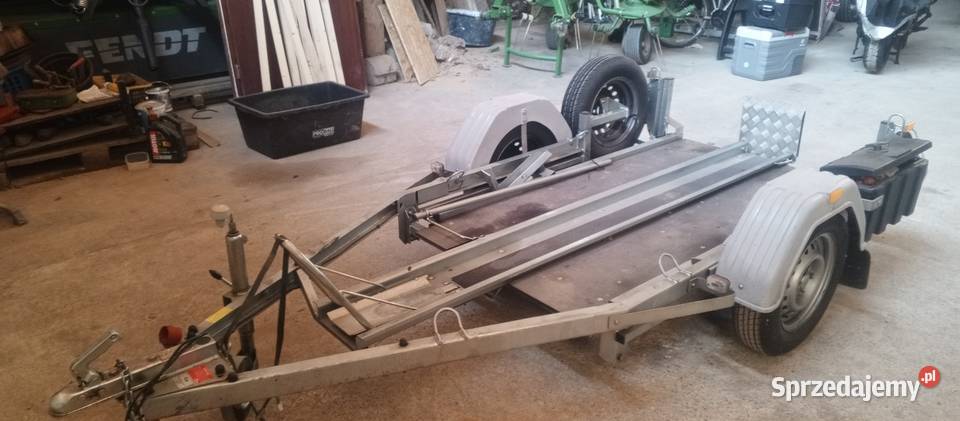Przyczepka do transportu jednego motocykla Rok produkcji 2015 Węgrów