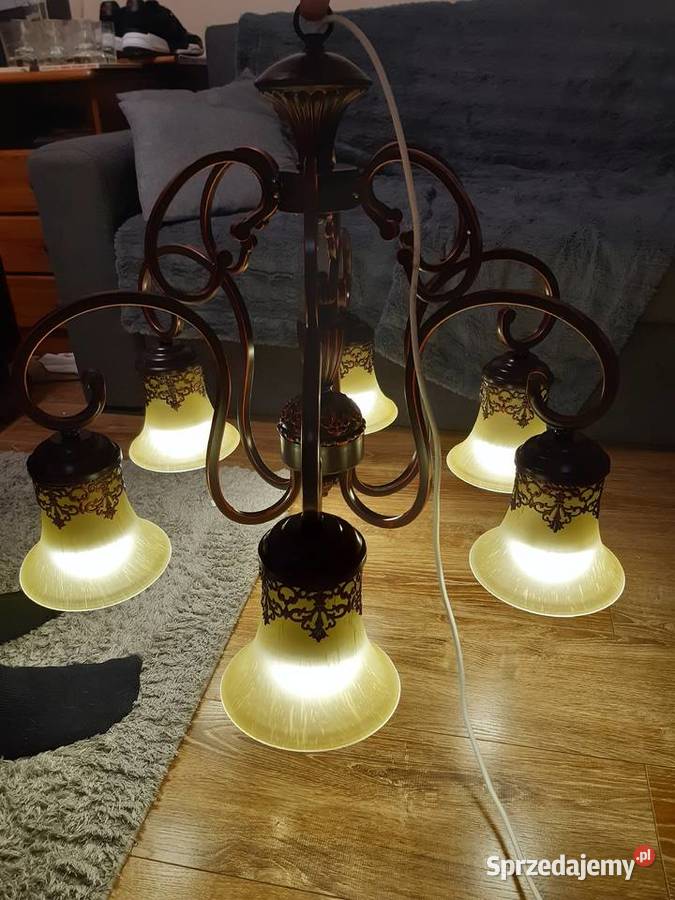 Nowa Lampa Żyrandol Vintage Retro 67x55 60 W LED