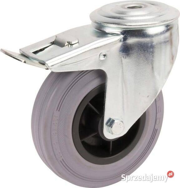 Koła skrętne z czarnymi oponami gumowymi sprzedam