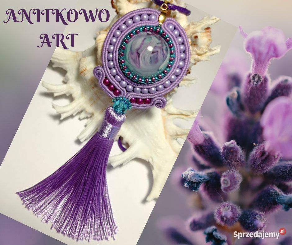 WISIOR Z ŻYWICĄ I CHWOSTEM fioletowy SUTASZ Warszawa