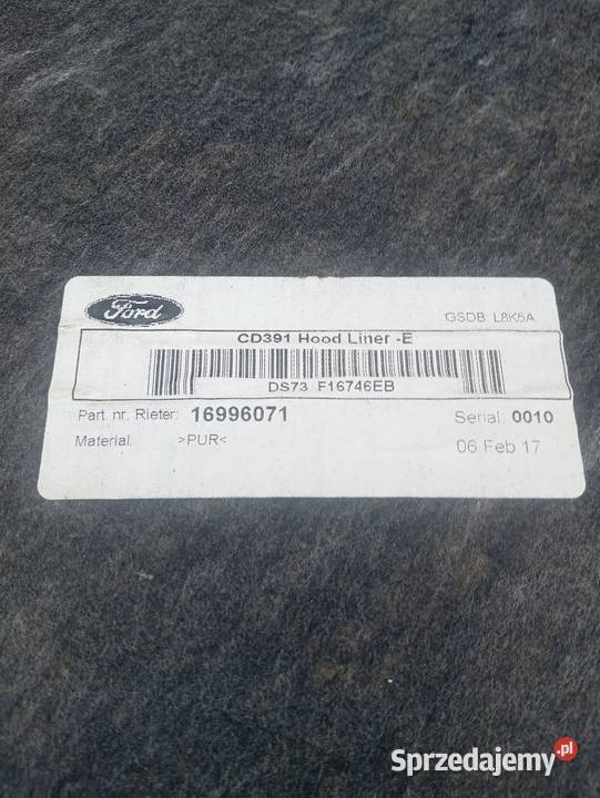 Wygłuszenie maski Ford Mondeo mk5 Nowa Dąbrowa sprzedam
