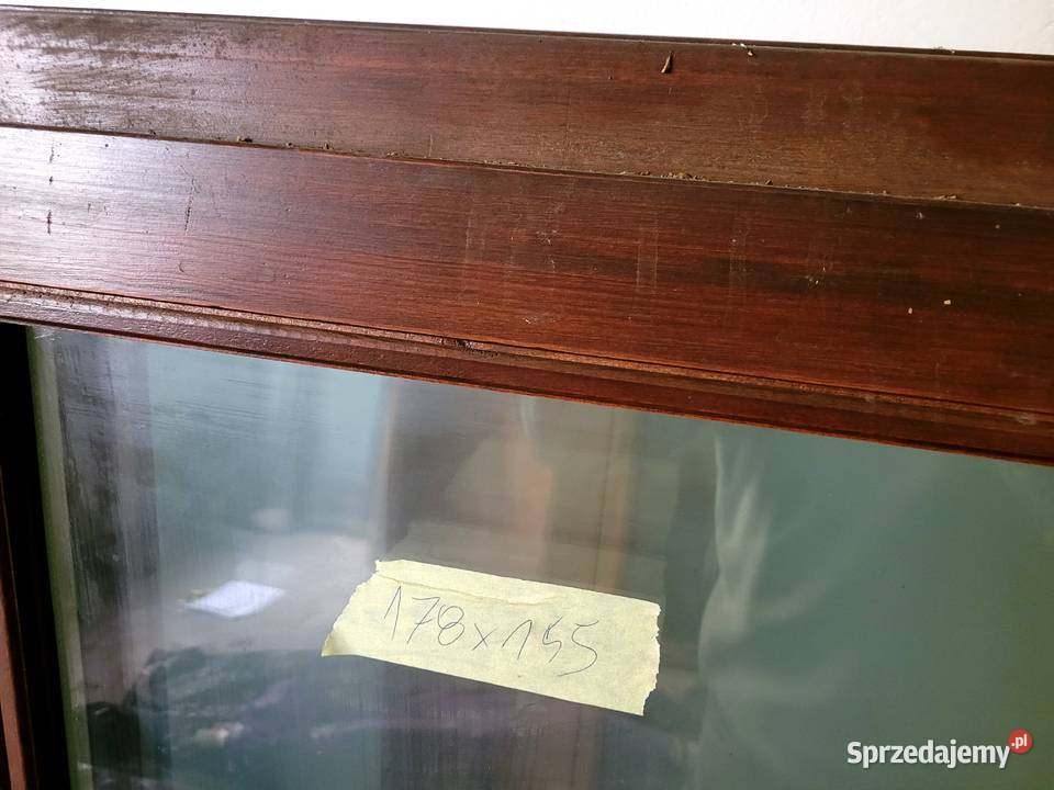 okno okna drewniane 178x145 dwuskrzydłowe 3 opolskie Turawa sprzedam