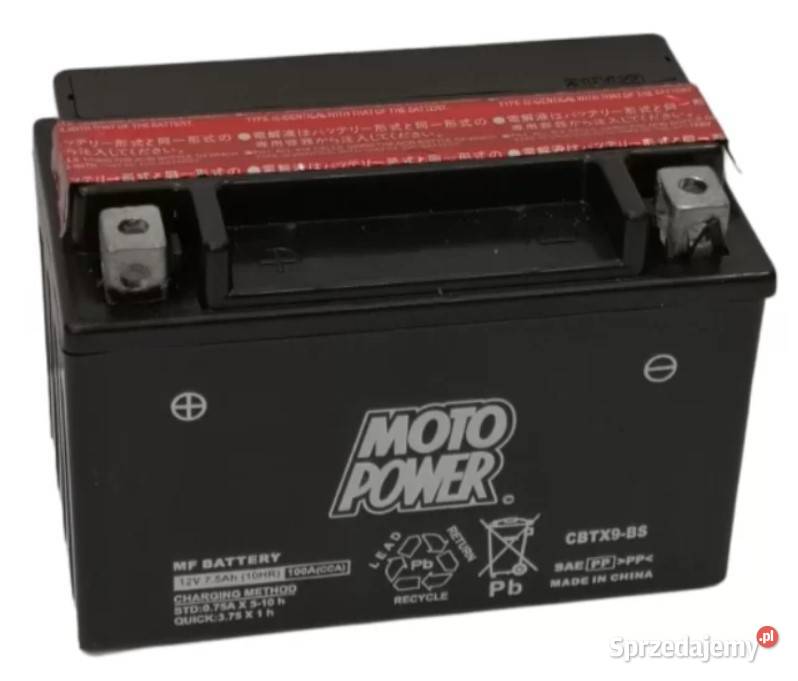 Akumulator motocyklowy MotoPower CBTX9BS YTX9BS dolnośląskie Wałbrzych sprzedam