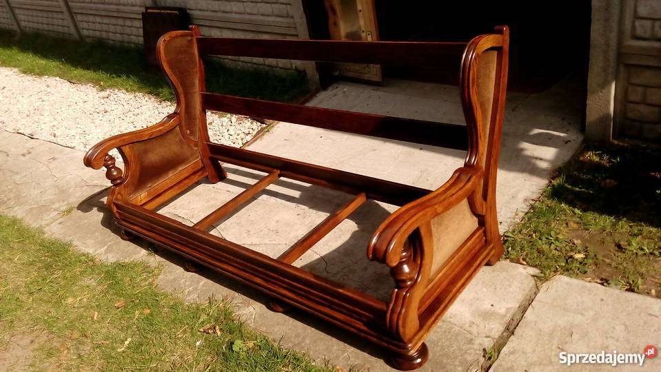 Piękna Sofa dębowa welur meble holenderskie 200cm mazowieckie Sochaczew