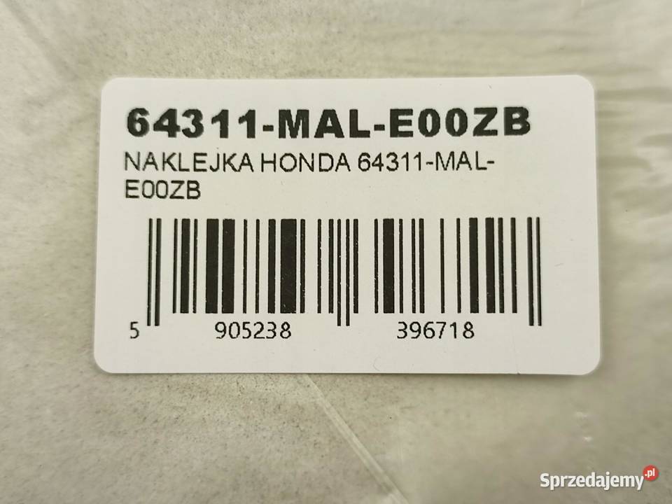NAKLEJKA CBR BOCZEK L DOLNY HONDA CBR600F osobowe Tapicerki samochodowe Tapicerki samochodowe