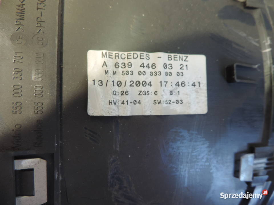 LICZNIK MERCEDES VITO W639 22 CDI 06r małopolskie Nowy Sącz