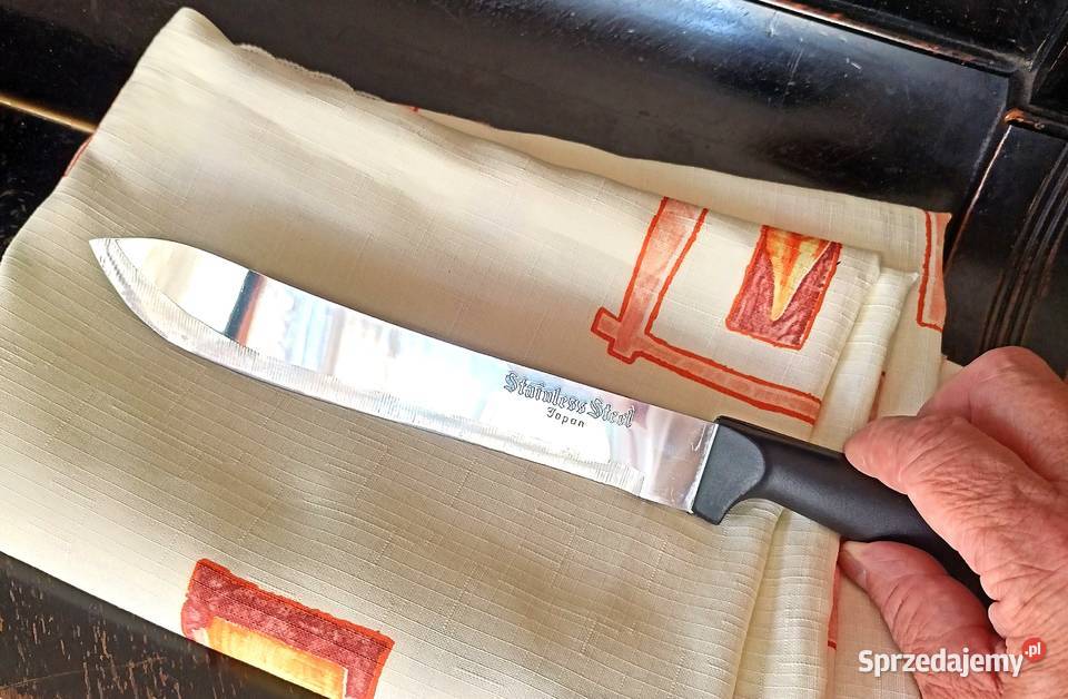 Nóż kuchenny stal nierdzewna Japan vintage Przybory kuchenne Łódź