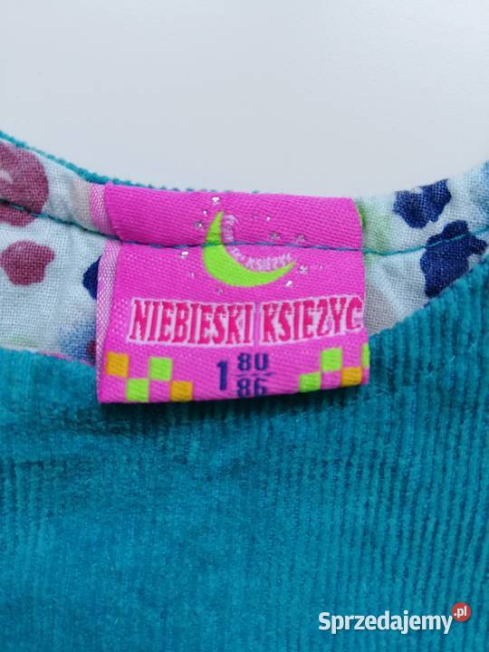 Nowa sukienka sztruksowa ogrodniczka Niebieski dziewczynka Katowice