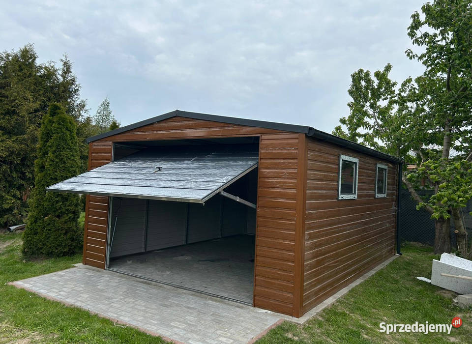 Garaż blaszany 4x6m drewnopodobny dach opolskie Opole