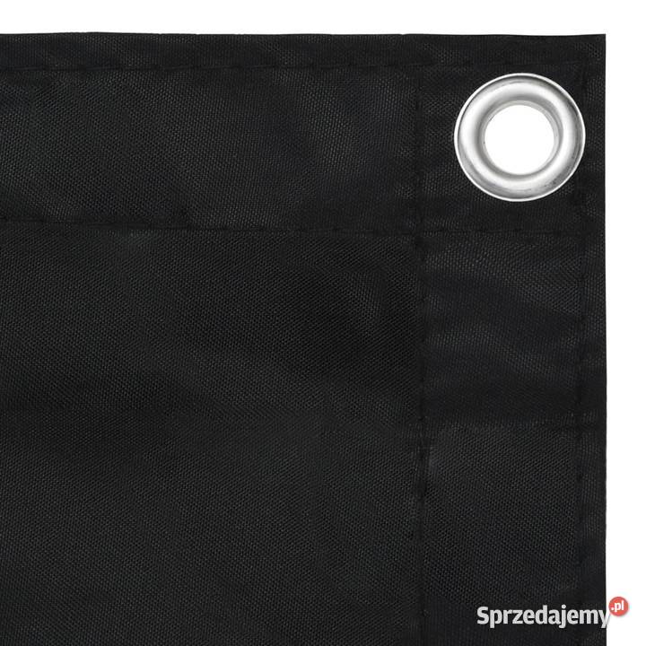 vidaXL Parawan balkonowy czarny 90x500 tkanina Warszawa