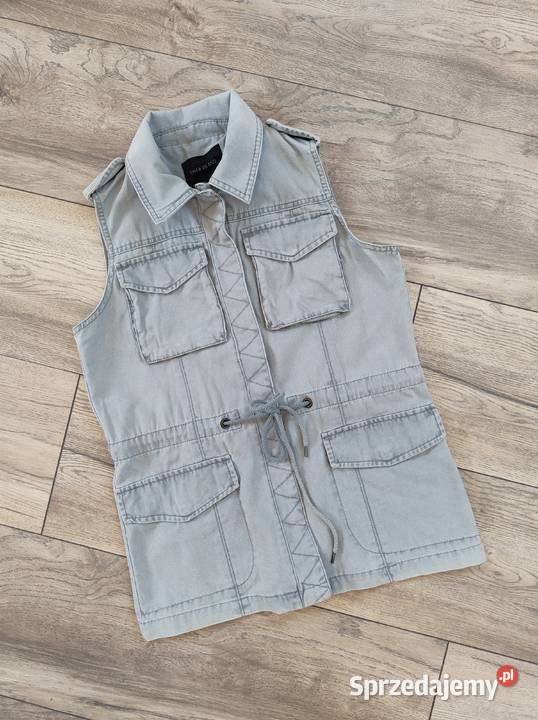 Szara jeansowa kamizelka River Island Vintage Jasło sprzedam